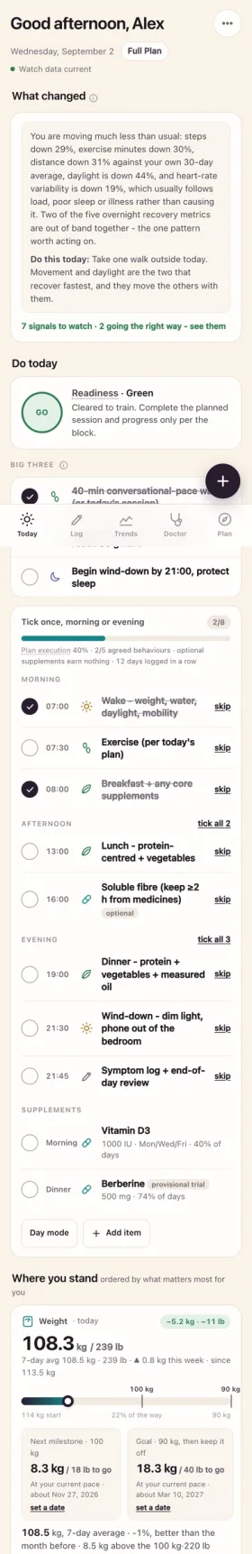 Well Becoming morning brief on a phone using synthetic data
